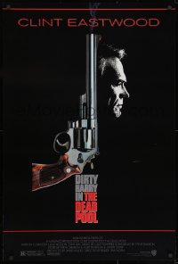 8w220 DEAD POOL 1sh 1988 Clint Eastwood as tough cop Dirty Harry, cool gun image!