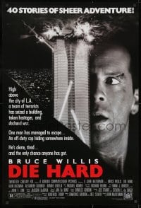8w239 DIE HARD 1sh 1988 Bruce Willis vs twelve terrorists, action classic, no borders!