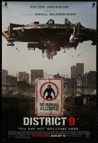 8w245 DISTRICT 9 advance DS 1sh 2009 Neill Blomkamp, cool image of spaceship, no humans allowed!