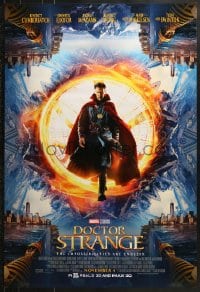 8w246 DOCTOR STRANGE advance DS 1sh 2016 sci-fi image of Benedict Cumberbatch in the title role!