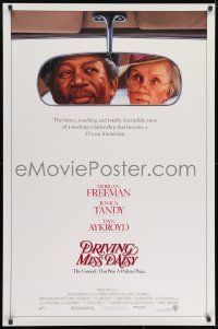 8w253 DRIVING MISS DAISY 1sh 1989 art of Morgan Freeman & Jessica Tandy, Bruce Beresford directed!