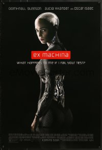 8w272 EX MACHINA advance DS 1sh 2015 great image of sexy Alicia Vikander as the humanoid robot Ava!