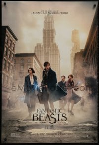 8w282 FANTASTIC BEASTS & WHERE TO FIND THEM teaser DS 1sh 2016 Yates, J.K. Rowling, Ezra Miller!