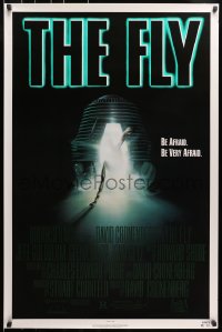 8w298 FLY 1sh 1986 David Cronenberg, Jeff Goldblum, cool sci-fi art by Mahon!