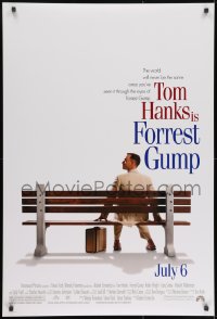 8w302 FORREST GUMP advance DS 1sh 1994 Tom Hanks sits on bench, Robert Zemeckis classic!