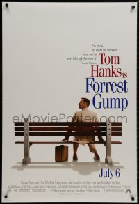 8w303 FORREST GUMP int'l advance DS 1sh 1994 Tom Hanks sits on bench, Robert Zemeckis classic!