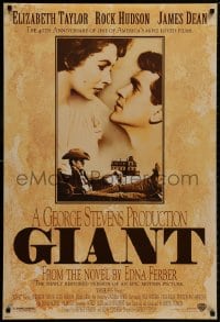 8w322 GIANT DS 1sh R1996 James Dean, Elizabeth Taylor, Rock Hudson, directed by George Stevens!