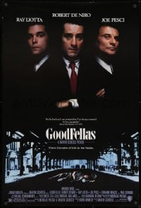 8w349 GOODFELLAS 1sh 1990 Robert De Niro, Joe Pesci, Ray Liotta, Martin Scorsese classic!