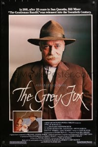 8w363 GREY FOX heavy stock 1sh 1983 Richard Farnsworth as gentleman bandit, western!