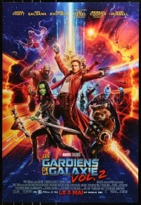 8w371 GUARDIANS OF THE GALAXY VOL. 2 int'l French language advance DS 1sh 2017 different cast image!