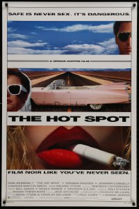 8w405 HOT SPOT DS 1sh 1990 cool close up smoking & Cadillac image, directed by Dennis Hopper!