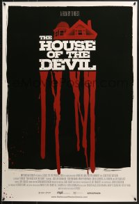 8w409 HOUSE OF THE DEVIL int'l 1sh 2009 Jocelin Donahue, cool completely different horror artwork!