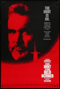 8w418 HUNT FOR RED OCTOBER 1sh 1990 Russian military submarine captain Sean Connery!