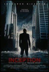 8w426 INCEPTION IMAX advance DS 1sh 2010 Christopher Nolan, Leonardo DiCaprio standing in water!