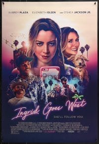 8w442 INGRID GOES WEST advance DS 1sh 2017 Aubrey Plaza in the title role with top cast!