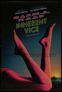 8w444 INHERENT VICE teaser DS 1sh 2014 Joaquin Phoenix, Brolin, Wilson, sexy image of legs on beach