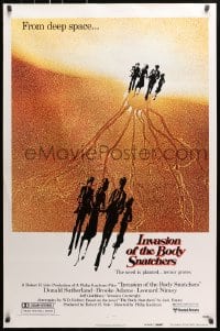 8w450 INVASION OF THE BODY SNATCHERS advance 1sh 1978 Philip Kaufman sci-fi, read the Dell book!
