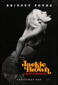 8w463 JACKIE BROWN teaser 1sh 1997 Quentin Tarantino, profile portrait of sexy Bridget Fonda!