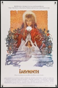 8w495 LABYRINTH 1sh 1986 Jim Henson, art of David Bowie & Jennifer Connelly by Ted CoConis!