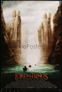 8w536 LORD OF THE RINGS: THE FELLOWSHIP OF THE RING advance DS 1sh 2001 J.R.R. Tolkien, Argonath!