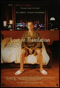 8w543 LOST IN TRANSLATION DS 1sh 2003 lonely Bill Murray in Tokyo, directed by Sofia Coppola!