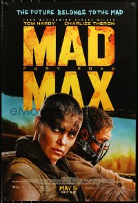 8w549 MAD MAX: FURY ROAD advance DS 1sh 2015 great cast image of Tom Hardy, Charlize Theron!