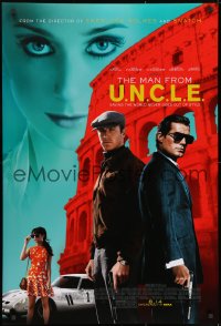 8w556 MAN FROM U.N.C.L.E. advance DS 1sh 2015 Guy Ritchie, Henry Cavill and Armie Hammer!
