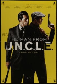8w557 MAN FROM U.N.C.L.E. teaser DS 1sh 2015 Guy Ritchie, Henry Cavill and Armie Hammer!