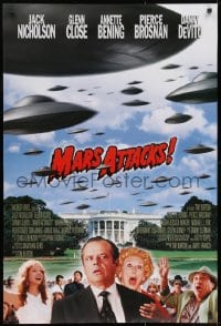 8w564 MARS ATTACKS! int'l advance 1sh 1996 directed by Tim Burton, Jack Nicholson, top cast!