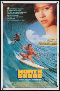 8w646 NORTH SHORE 1sh 1987 great Hawaiian surfing image + close up of sexy Nia Peeples!