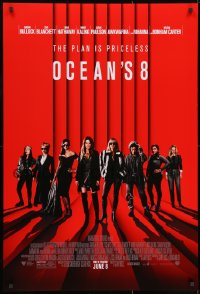 8w648 OCEAN'S 8 advance DS 1sh 2018 Bullock, Blanchett, Hathaway, Kaling, Paulson, Rihanna, Damon!