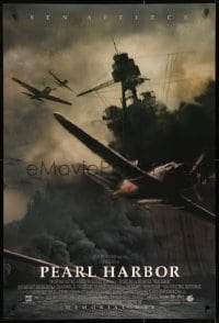 8w657 PEARL HARBOR advance DS 1sh 2001 Ben Affleck, Beckinsale, Hartnett, bombers over battleship!