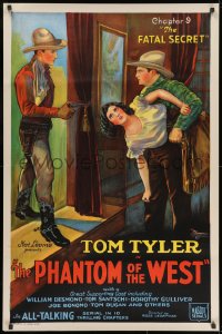 8w667 PHANTOM OF THE WEST chapter 9 1sh 1931 Tom Tyler all-talking serial, The Fatal Secret!