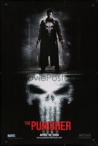 8w702 PUNISHER teaser DS 1sh 2004 Marvel Comic superhero, great image of Thomas Jane in title role!