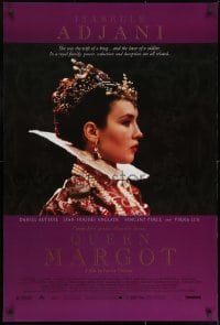 8w708 QUEEN MARGOT 1sh 1994 La Reine Margot, super close up of beautiful Isabelle Adjani!
