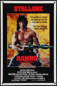 8w717 RAMBO FIRST BLOOD PART II 1sh 1985 no law, no war can stop Sylvester Stallone!