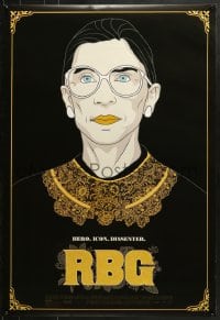 8w723 RBG DS 1sh 2018 about the life & career of Supreme Court Justice Ruth Bader Ginsburg!