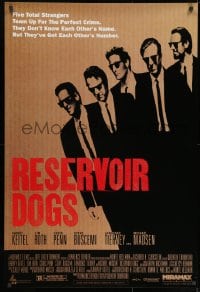 8w733 RESERVOIR DOGS 1sh 1992 Quentin Tarantino classic, Keitel, Buscemi, Madsen & Tim Roth!