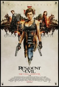 8w735 RESIDENT EVIL: THE FINAL CHAPTER advance DS 1sh 2016 image of sexiest Milla Jovavich with gun