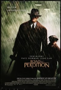 8w747 ROAD TO PERDITION DS 1sh 2002 Mendes directed, Tom Hanks, Paul Newman, Jude Law!