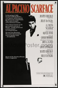 8w769 SCARFACE 1sh 1983 Al Pacino as Tony Montana, Brian De Palma, Oliver Stone!