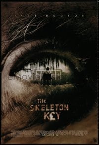 8w804 SKELETON KEY advance DS 1sh 2005 Kate Hudson, creepy horror image reflected in eye!