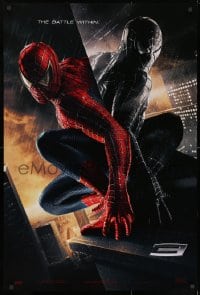8w835 SPIDER-MAN 3 teaser DS 1sh 2007 Sam Raimi, the battle within, Tobey Maguire in red/black suits!