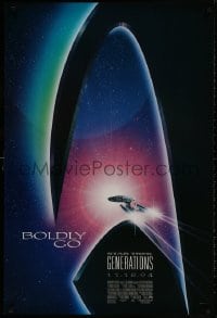 8w852 STAR TREK: GENERATIONS int'l advance 1sh 1994 cool sci-fi art of the Enterprise, Boldly Go!