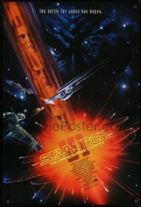 8w846 STAR TREK VI 1sh 1991 William Shatner, Leonard Nimoy, art by John Alvin!