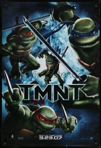 8w901 TMNT advance DS 1sh 2007 Teenage Mutant Ninja Turtles, cool image of cast with weapons!