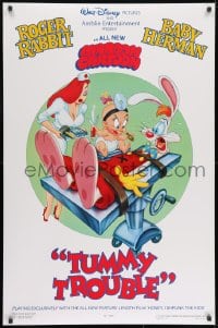 8w919 TUMMY TROUBLE DS 1sh 1989 Roger Rabbit & sexy Jessica with doctor Baby Herman, unrated style!