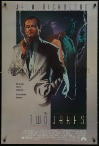 8w924 TWO JAKES 1sh 1990 cool full-length art of smoking Jack Nicholson by Rodriguez!
