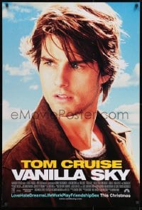 8w939 VANILLA SKY advance DS 1sh 2001 Tom Cruise loves sexy Penelope Cruz AND Cameron Diaz!