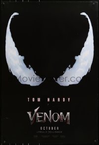 8w943 VENOM teaser DS 1sh 2018 Tom Hardy in the title role, Tom Holland as Spider-Man, logo!